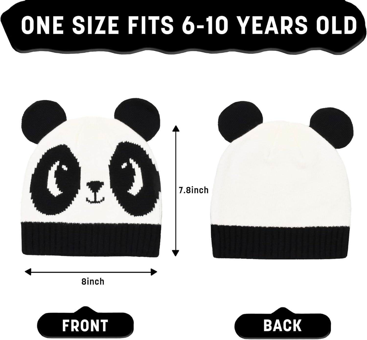 imageCatalonia Kids Knit Hats Warm Toddler Winter Hats Cute Beanies Hat Cap for Boys Girls Aged 610 Gifts Idea For ChristmasPanda