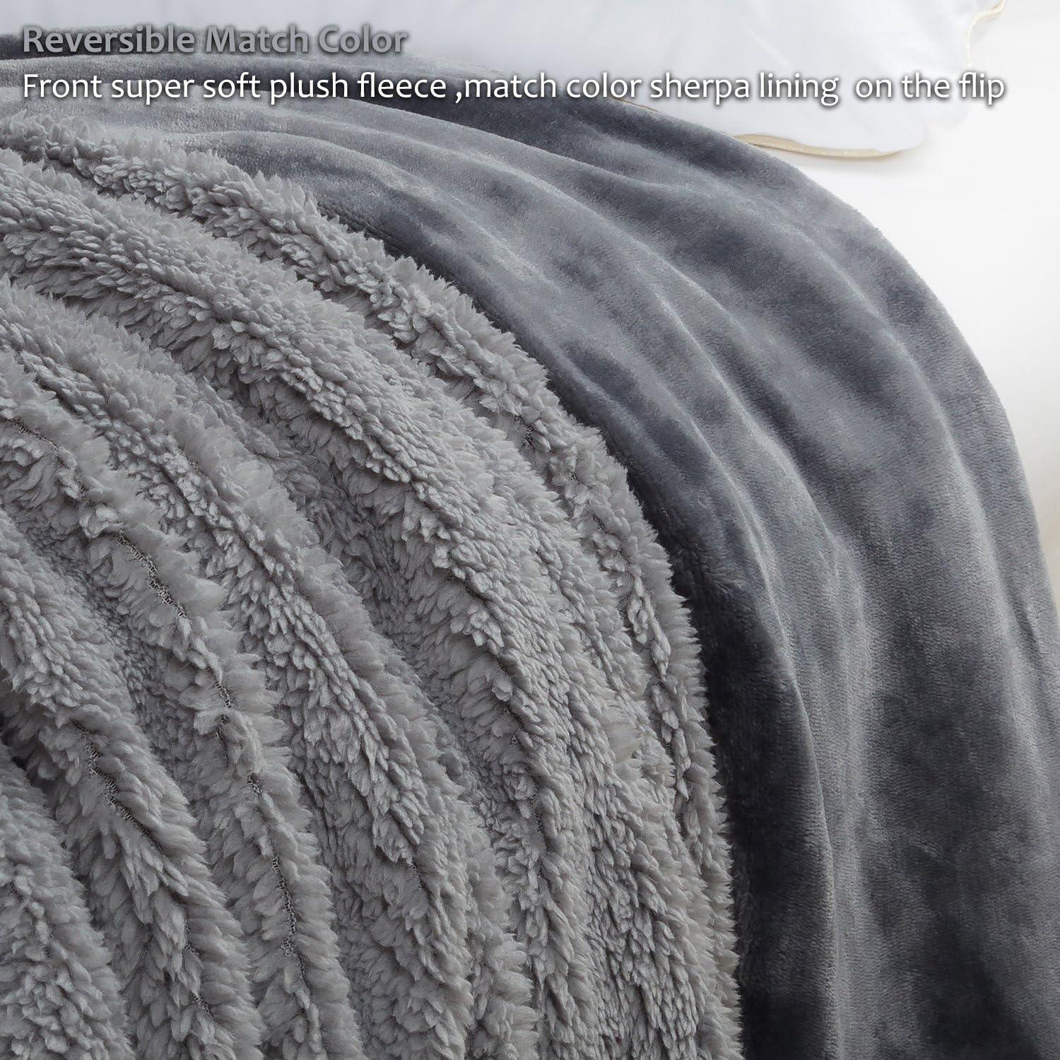 imageCatalonia Pink Sherpa Throws Blanket for Girls Valentines Day Gifts Super Soft Comfy Fuzzy Micro Plush Fleece Snuggly TV Blanket for Sofa Couch Bed 50x60Charcoal