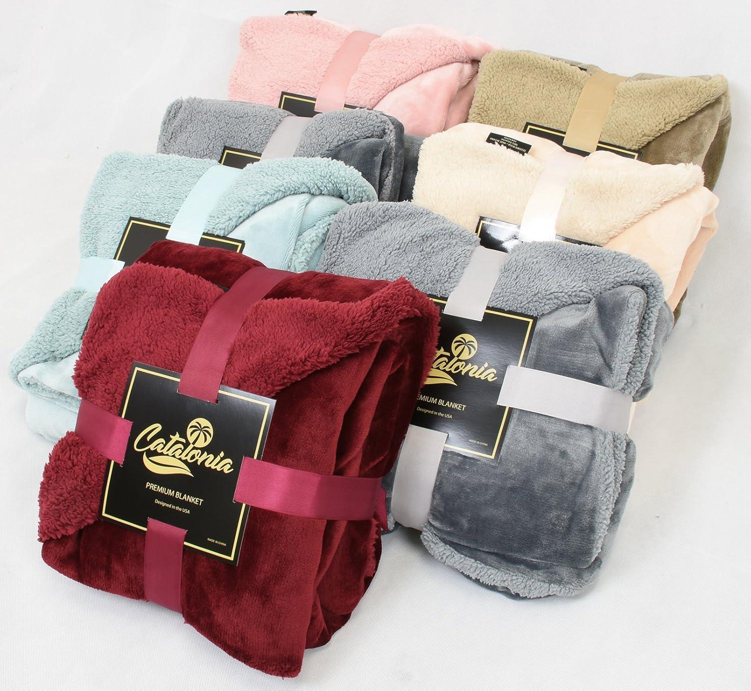 imageCatalonia Pink Sherpa Throws Blanket for Girls Valentines Day Gifts Super Soft Comfy Fuzzy Micro Plush Fleece Snuggly TV Blanket for Sofa Couch Bed 50x60Charcoal
