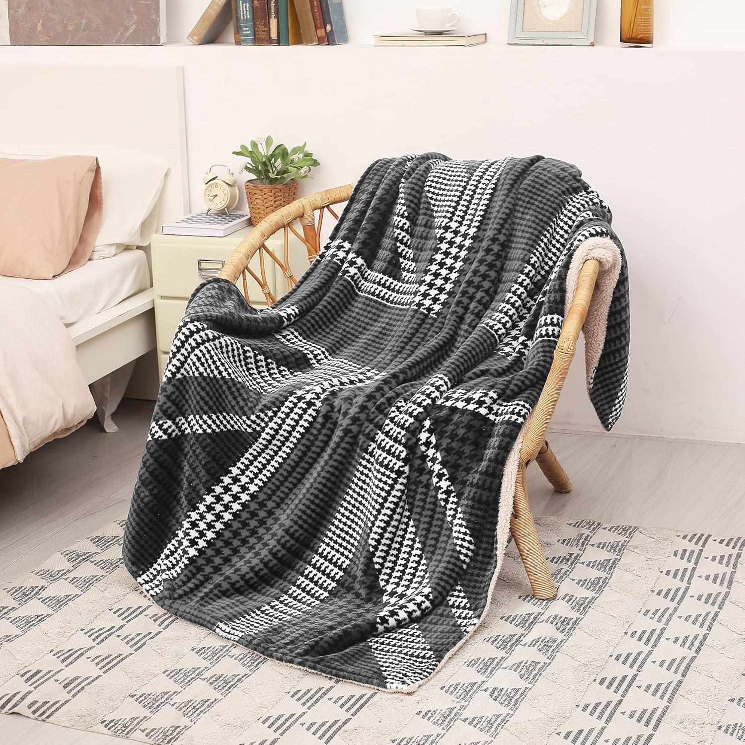 imageCatalonia Union Jack Blanket British Flag Throw Blanket England UK Gifts Soft Cozy Fleece Blanket for Home Sofa Bed British Gift for Men Women Kids 50X60 inchUnion Jack Grey