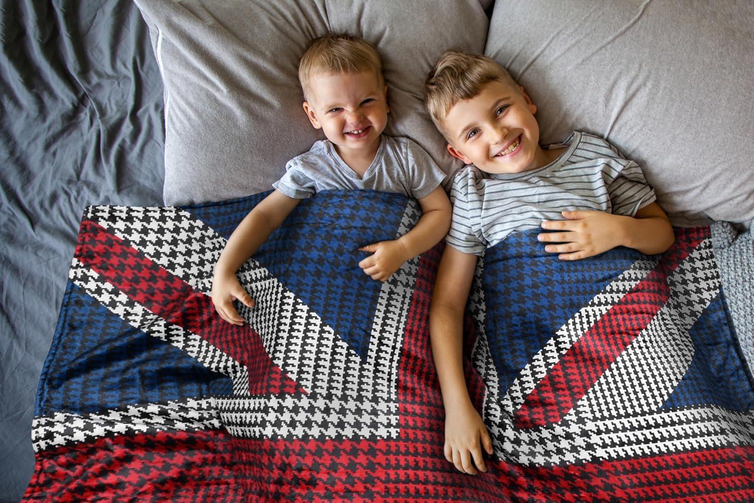imageCatalonia Union Jack Blanket British Flag Throw Blanket England UK Gifts Soft Cozy Fleece Blanket for Home Sofa Bed British Gift for Men Women Kids 50X60 inchUnion Jack