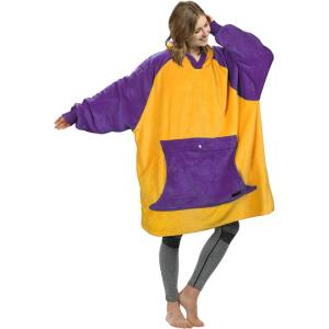Catalonia Oversized Blanket Hoodie Sweatshirt, Fleece Pullover with Large Front Pocket, for Adults Men Women(Lakers Team)