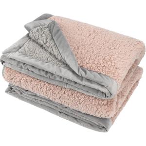 Catalonia Pink Sherpa Throws Blanket for Girls, Valentine’s Day Gifts, Super Soft Comfy Fuzzy Micro Plush Fleece Snuggly TV Blanket for Sofa Couch Bed, 50″x60″(Pink and Grey)
