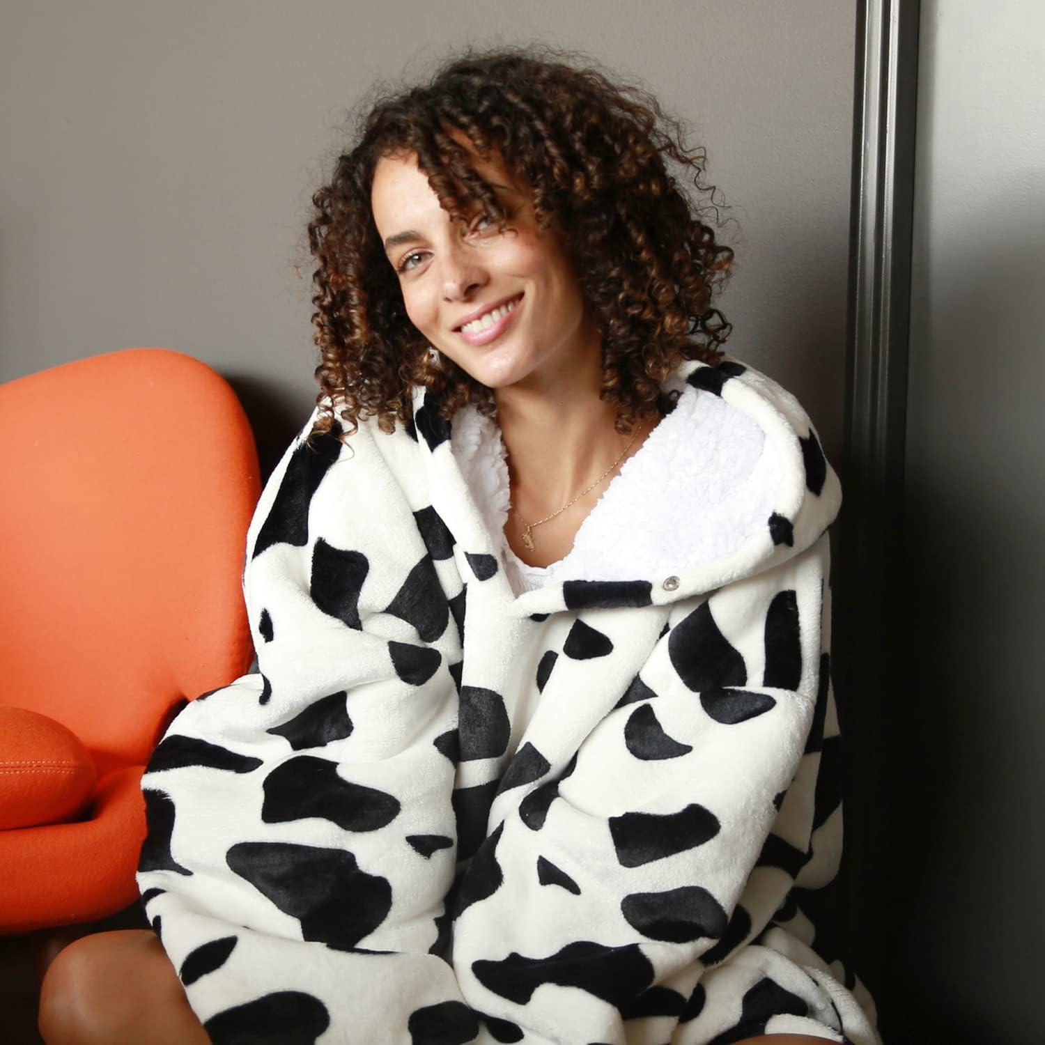imageCatalonia Oversized Blanket Hoodie Sweatshirt Wearable Sherpa Blanket Pullover Gift for HerDalmatian