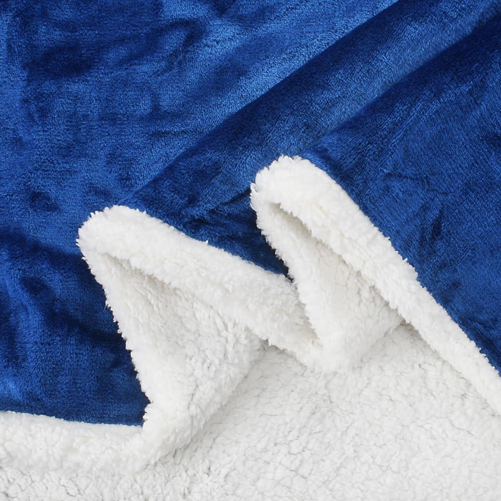 imageCatalonia Sherpa Wearable Blanket with Sleeves ArmsBlue