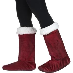 Catalonia Sherpa Slipper Socks for Women,Winter Indoor Home Non Skid Booties,Soft,Warm,Fluffy(Wine)