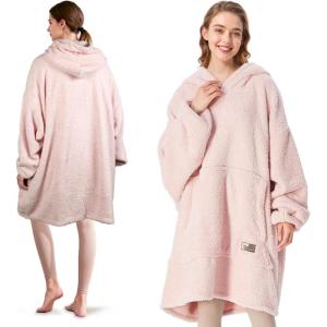 Catalonia Wearable Blanket Hoodie – Oversized Hoodie Blanket, Sweatshirt Blanket for Women Men Adults(Pink)