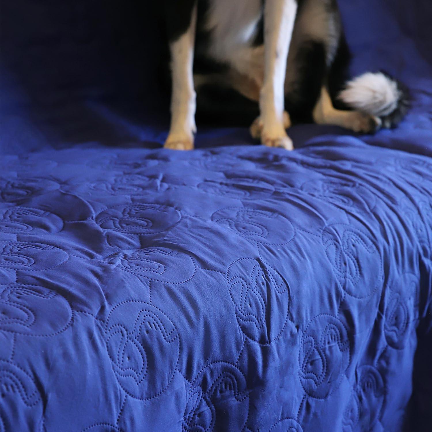 imageKritter Planet No Slip Pet Couch Cover Waterproof Dog Bed Cover Washable Sofa Furniture Protector Mat for Dogs CatsNavy