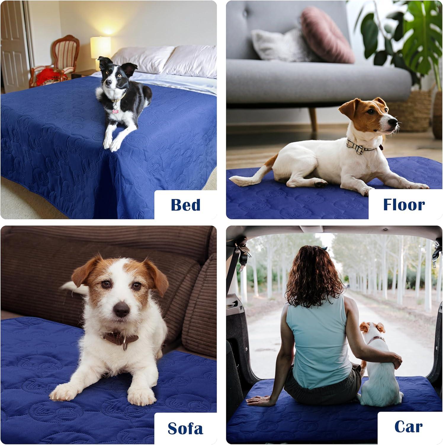 imageKritter Planet No Slip Pet Couch Cover Waterproof Dog Bed Cover Washable Sofa Furniture Protector Mat for Dogs CatsNavy