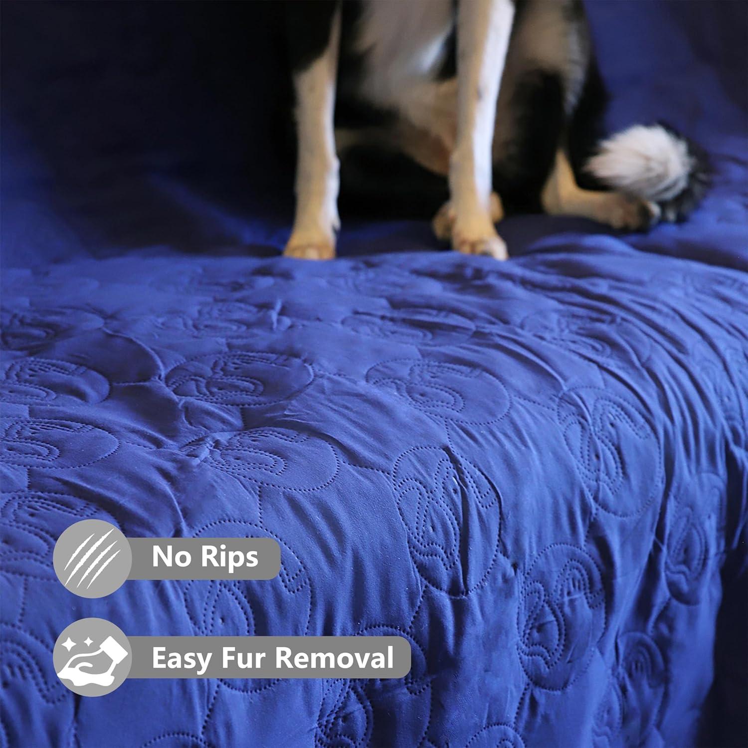imageKritter Planet No Slip Pet Couch Cover Waterproof Dog Bed Cover Washable Sofa Furniture Protector Mat for Dogs CatsNavy