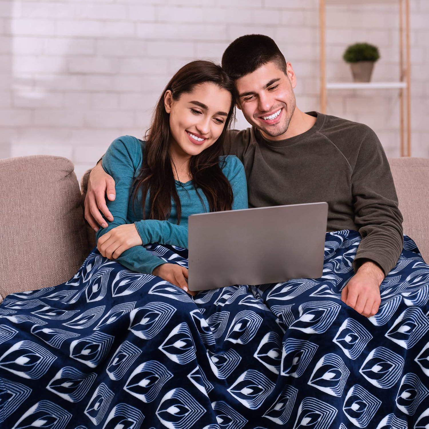 imageCatalonia Moroccan Lotus Black Throw Blanket for Couch Lightweight Soft Cozy All Seasons Lounging Blanket Retro Living Room Decor Blanket Valentines Day Gift 50x60 inchesLotus Blue