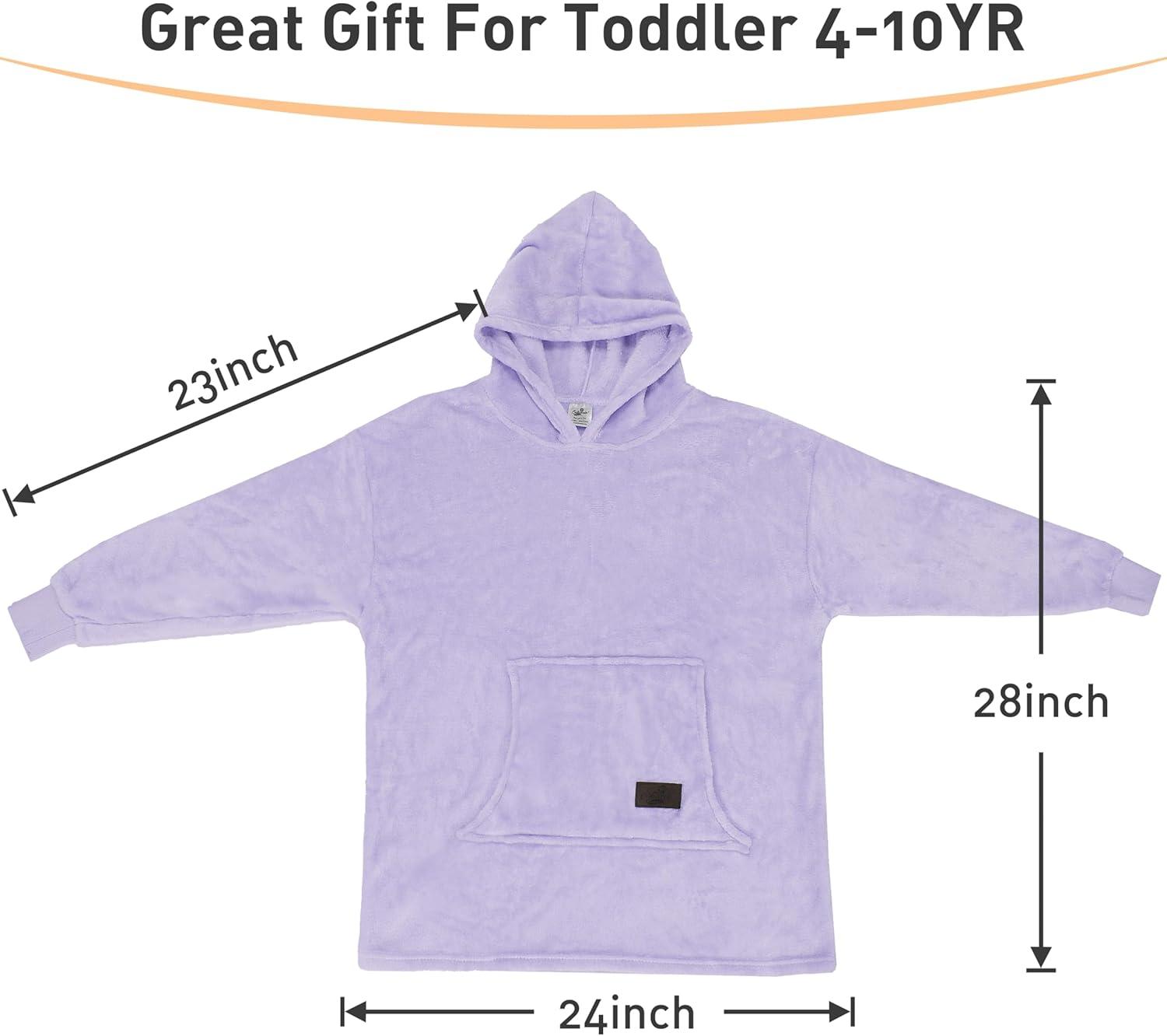 imageCatalonia Wearable Blanket Hoodie Kids Oversized Blanket Sweatshirt Hooded Blanket with Pocket amp Sleeves for Boys and GirlsPurple