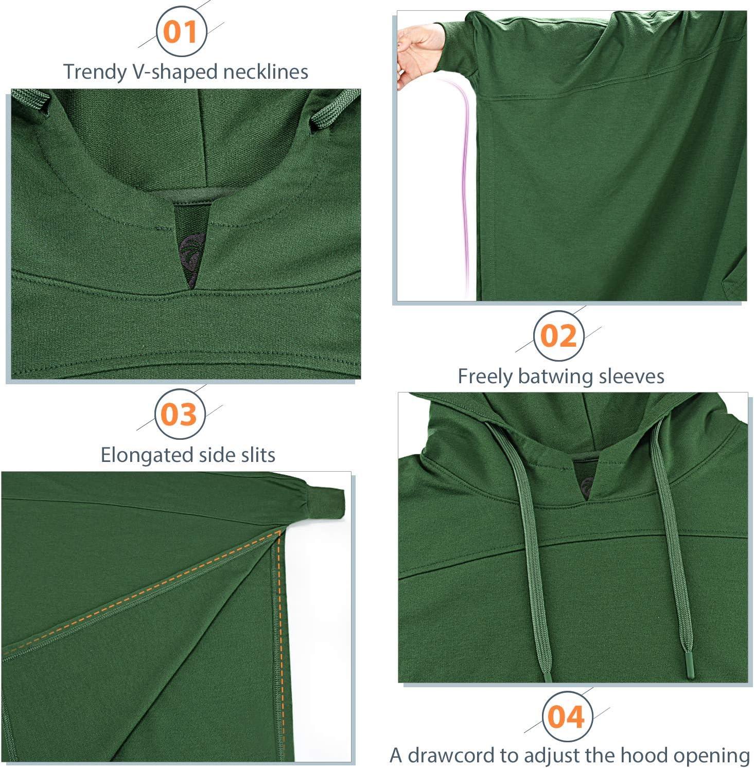 imageCatalonia Oversized Hoodie Sweatshirt Poncho Casual Hoodie Cape Batwing Coat Pullover Blanket for Adults Women MenGreen