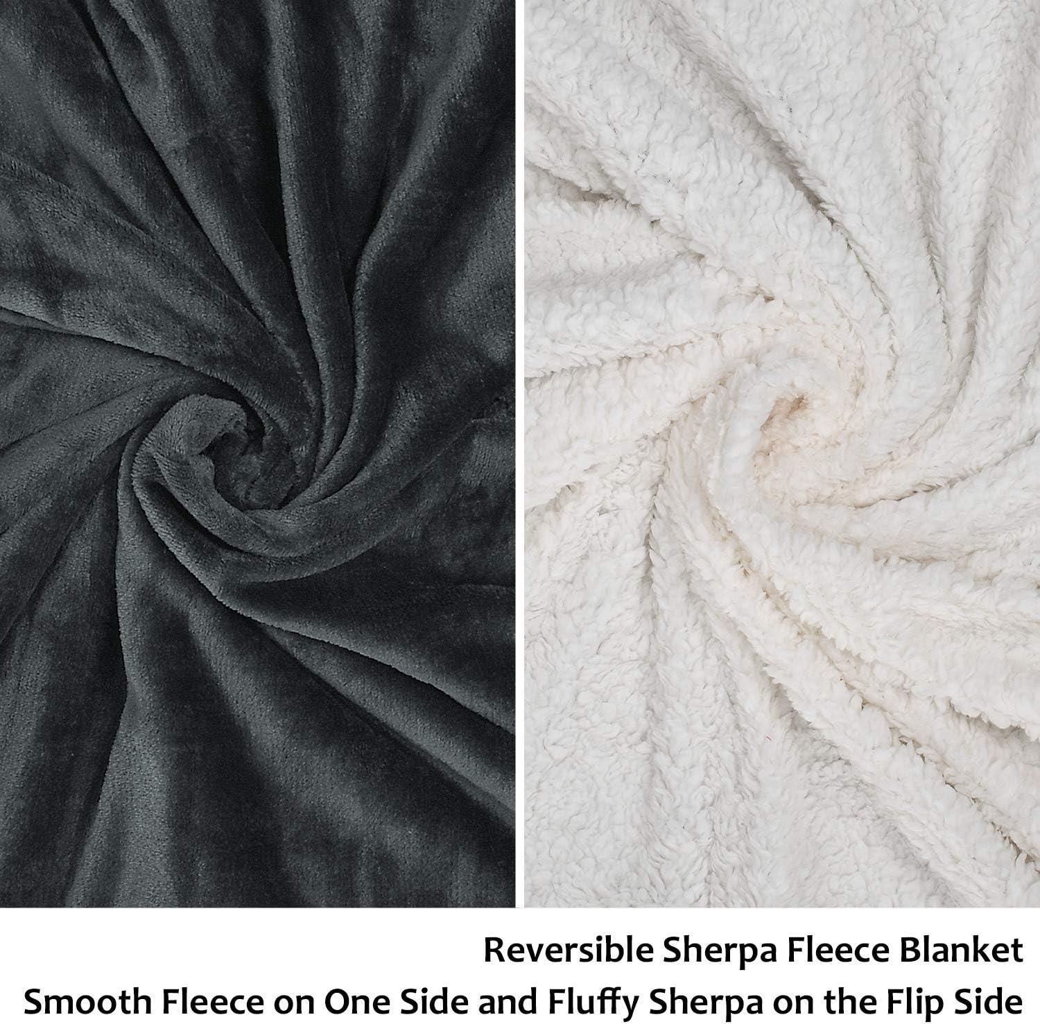 imageCatalonia Sherpa Fleece Throw Blanket Super Soft Mink Plush Couch Blanket TV Bed Fuzzy Blanket Fluffy Comfy Warm Heavy Throws Comfort Caring Gift50x60 inches Wine RedCharcoal Grey