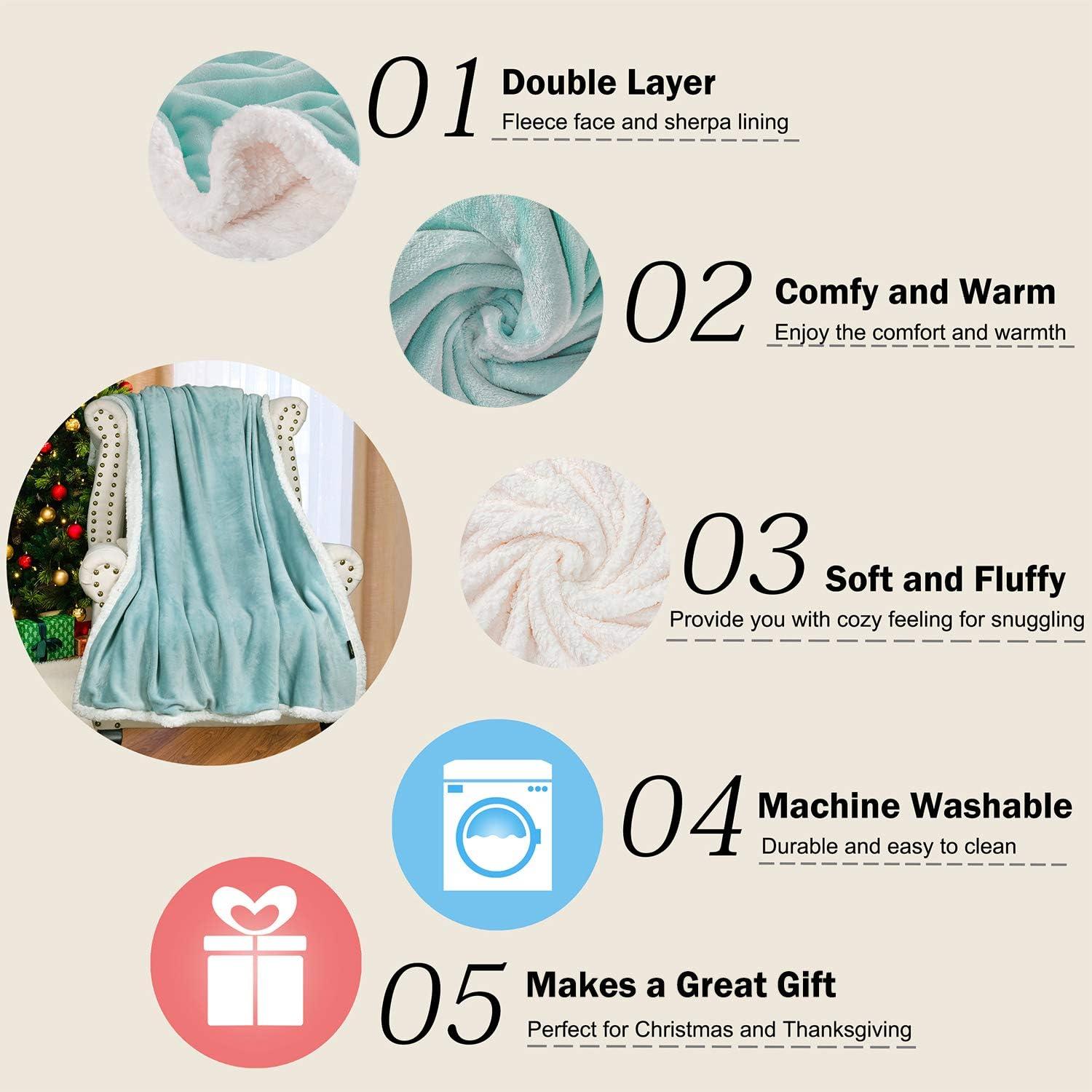 imageCatalonia Sherpa Fleece Throw Blanket Super Soft Mink Plush Couch Blanket TV Bed Fuzzy Blanket Fluffy Comfy Warm Heavy Throws Comfort Caring Gift50x60 inches Wine RedTeal