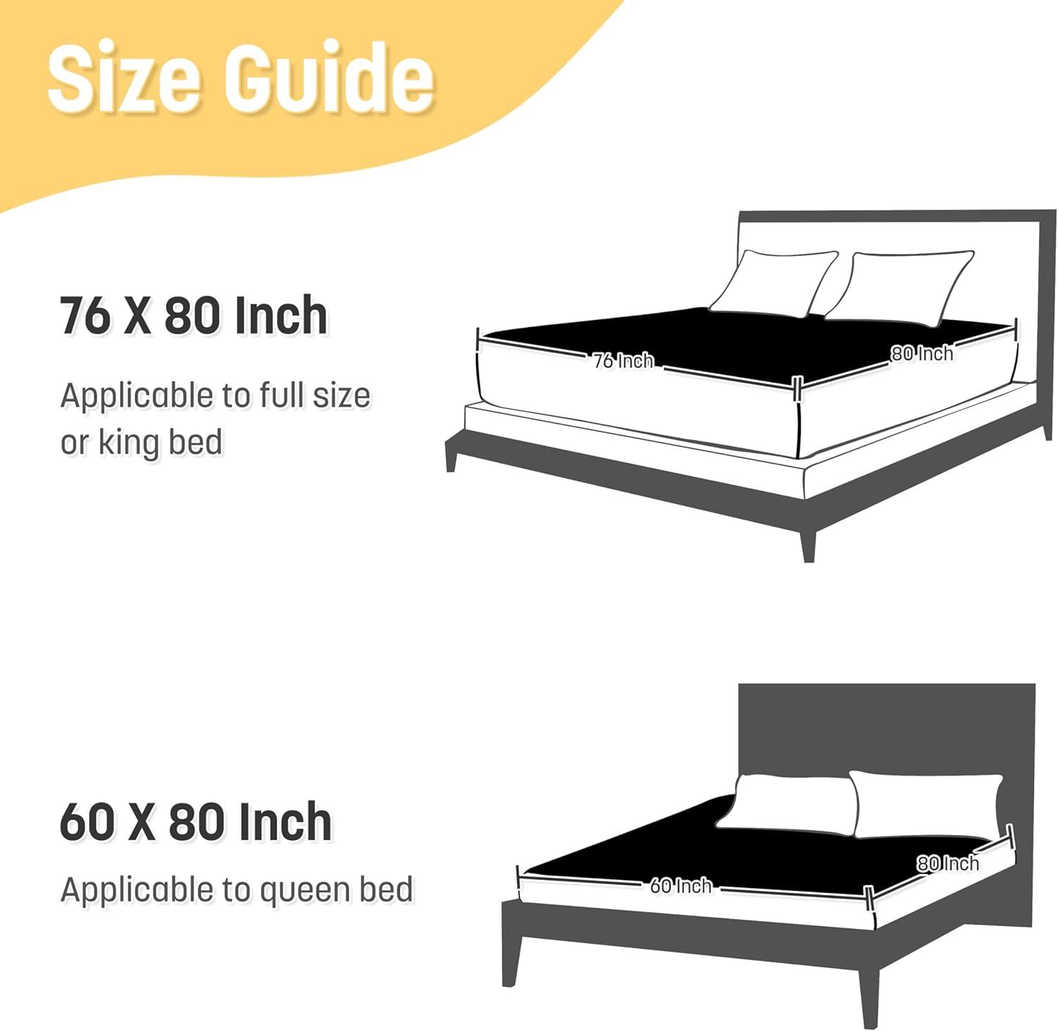 imageCatalonia Waterproof Reversible Blanket for Bed Leak Proof amp Stain Proof Bed Cover for Sofa CouchBlack
