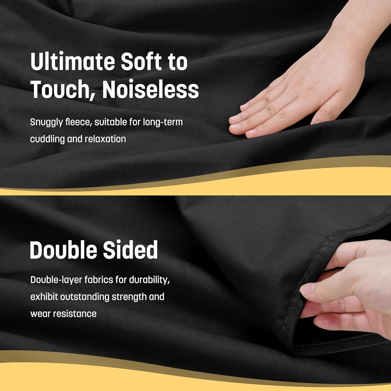 imageCatalonia Waterproof Reversible Blanket for Bed Leak Proof amp Stain Proof Bed Cover for Sofa CouchBlack