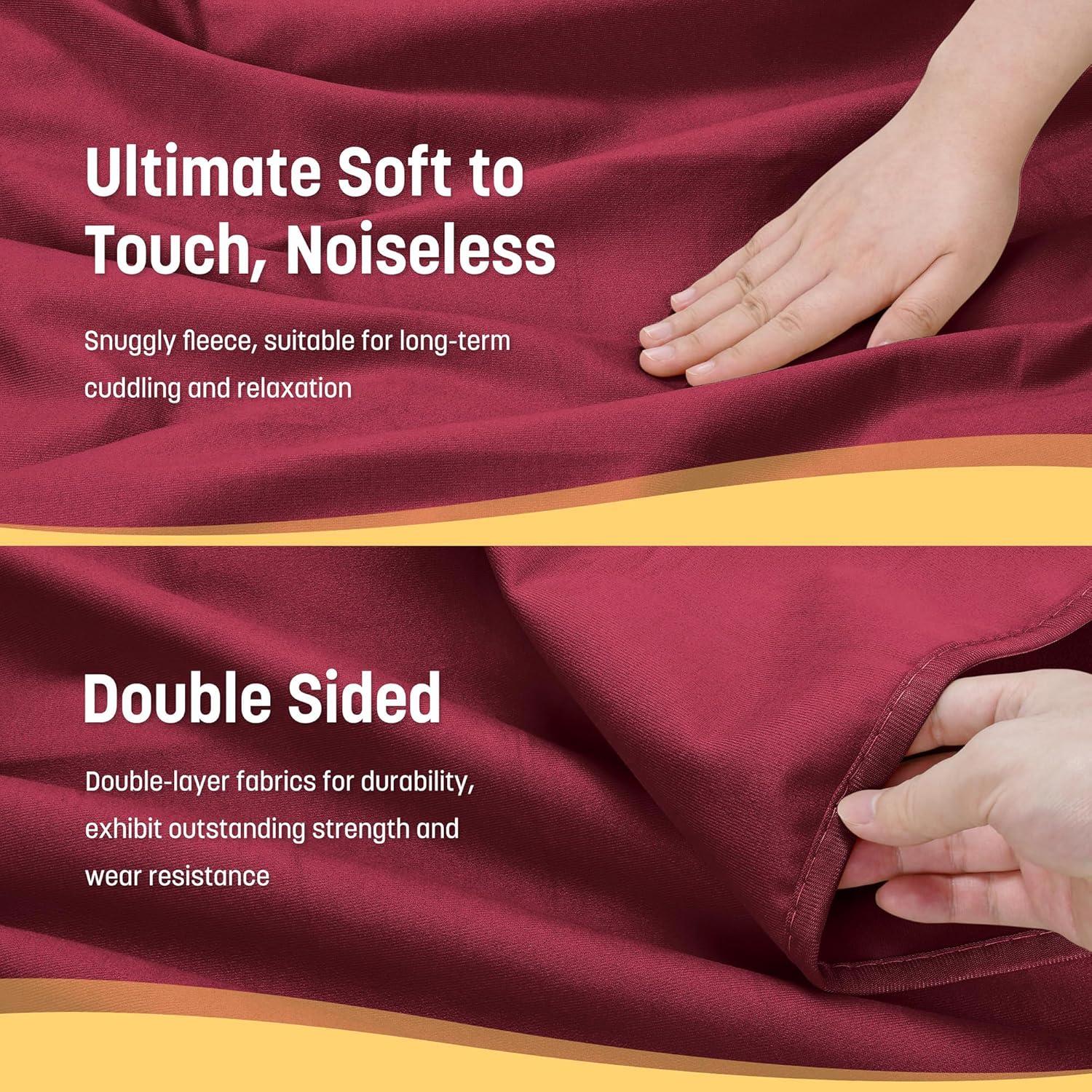 imageCatalonia Waterproof Reversible Blanket for Bed Leak Proof amp Stain Proof Bed Cover for Sofa CouchWine
