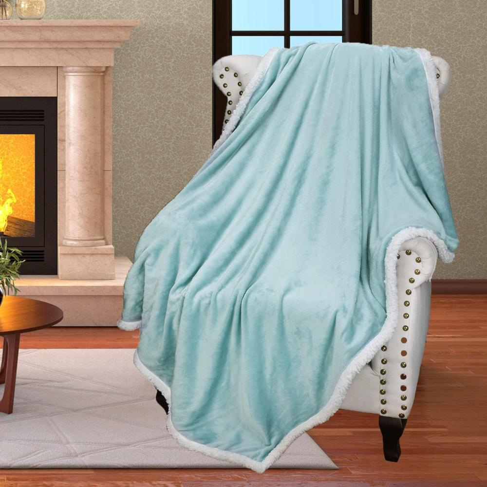 imageCatalonia Sherpa Fleece Throw Blanket Super Soft Mink Plush Couch Blanket TV Bed Fuzzy Blanket Fluffy Comfy Warm Heavy Throws Comfort Caring Gift50x60 inches Wine RedTeal