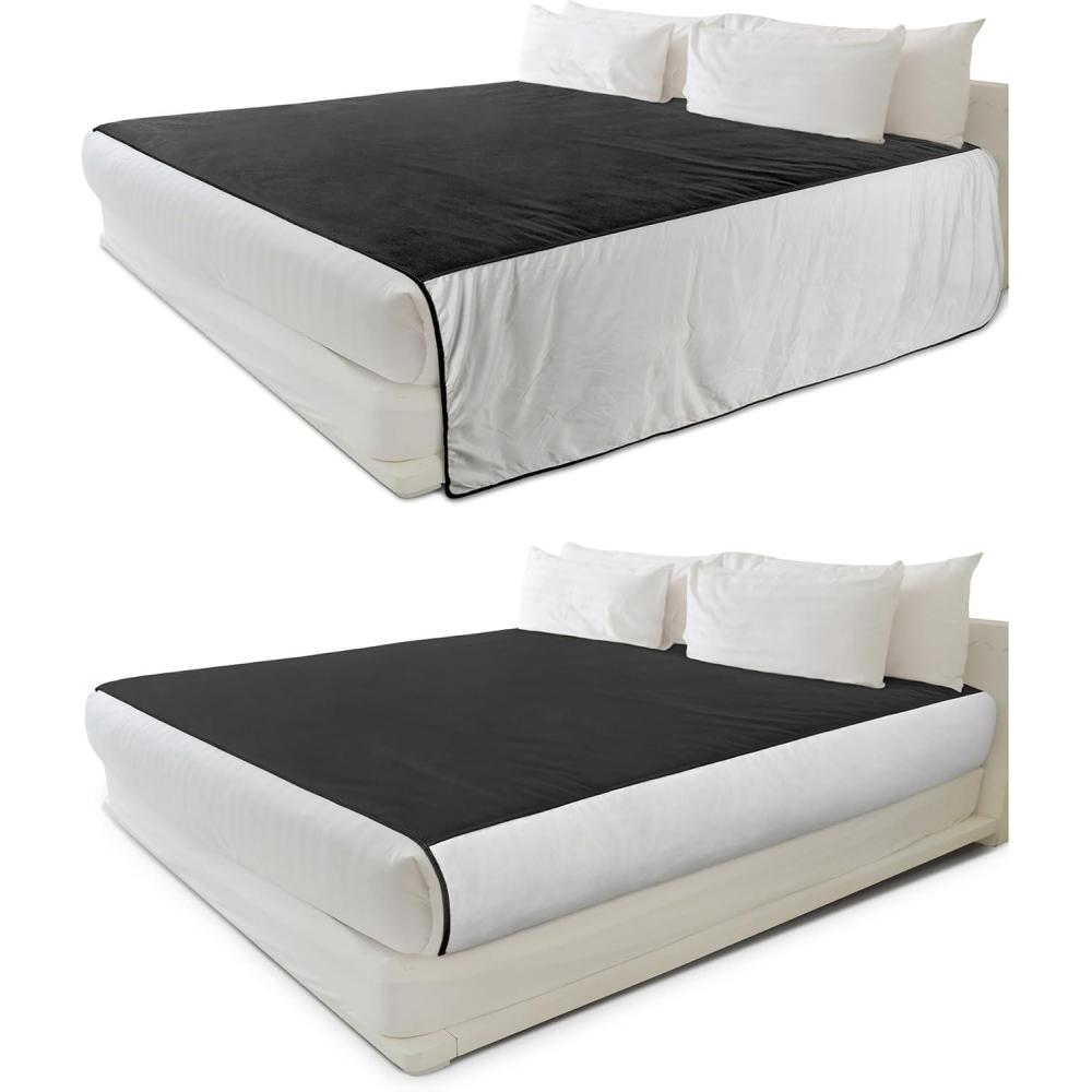 imageCatalonia Waterproof Reversible Blanket for Bed Leak Proof amp Stain Proof Bed Cover for Sofa CouchBlack