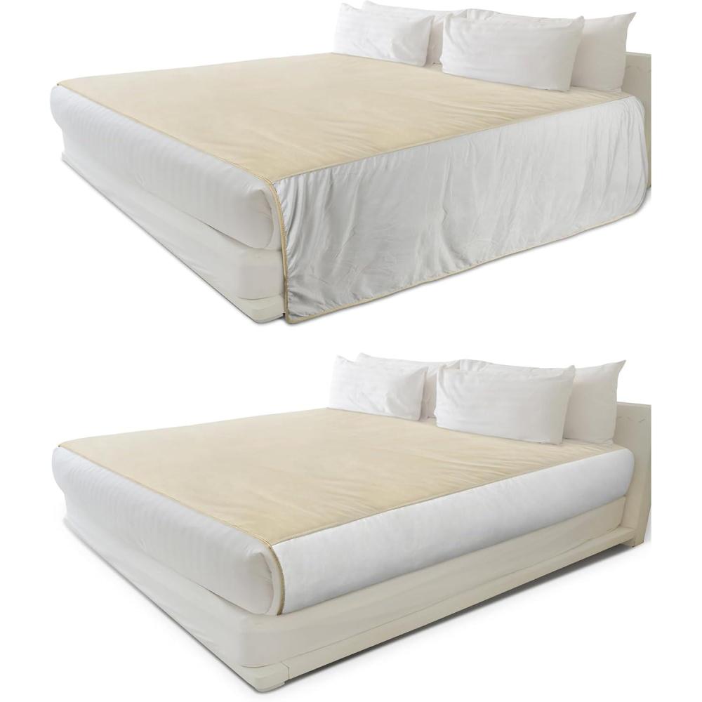 imageCatalonia Waterproof Reversible Blanket for Bed Leak Proof amp Stain Proof Bed Cover for Sofa CouchTaupe
