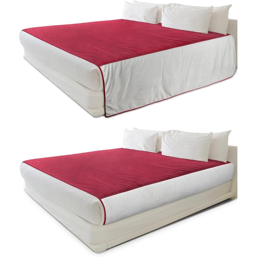 imageCatalonia Waterproof Reversible Blanket for Bed Leak Proof amp Stain Proof Bed Cover for Sofa CouchWine