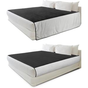 Catalonia Waterproof Reversible Blanket for Bed, Leak Proof & Stain Proof Bed Cover for Sofa, Couch(Black)