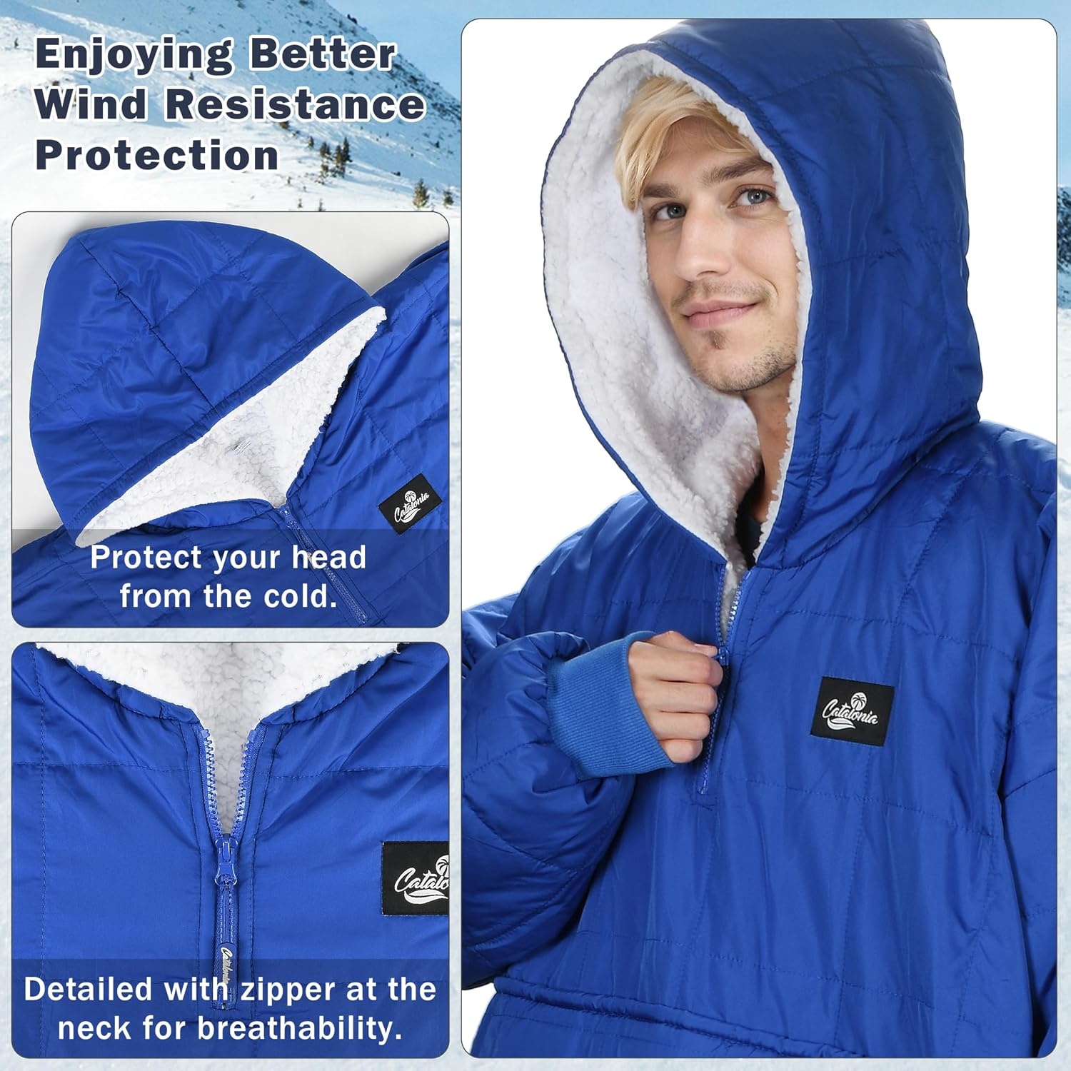 image:imageCatalonia Outdoor Windproof Wearable Blanket amp Parka