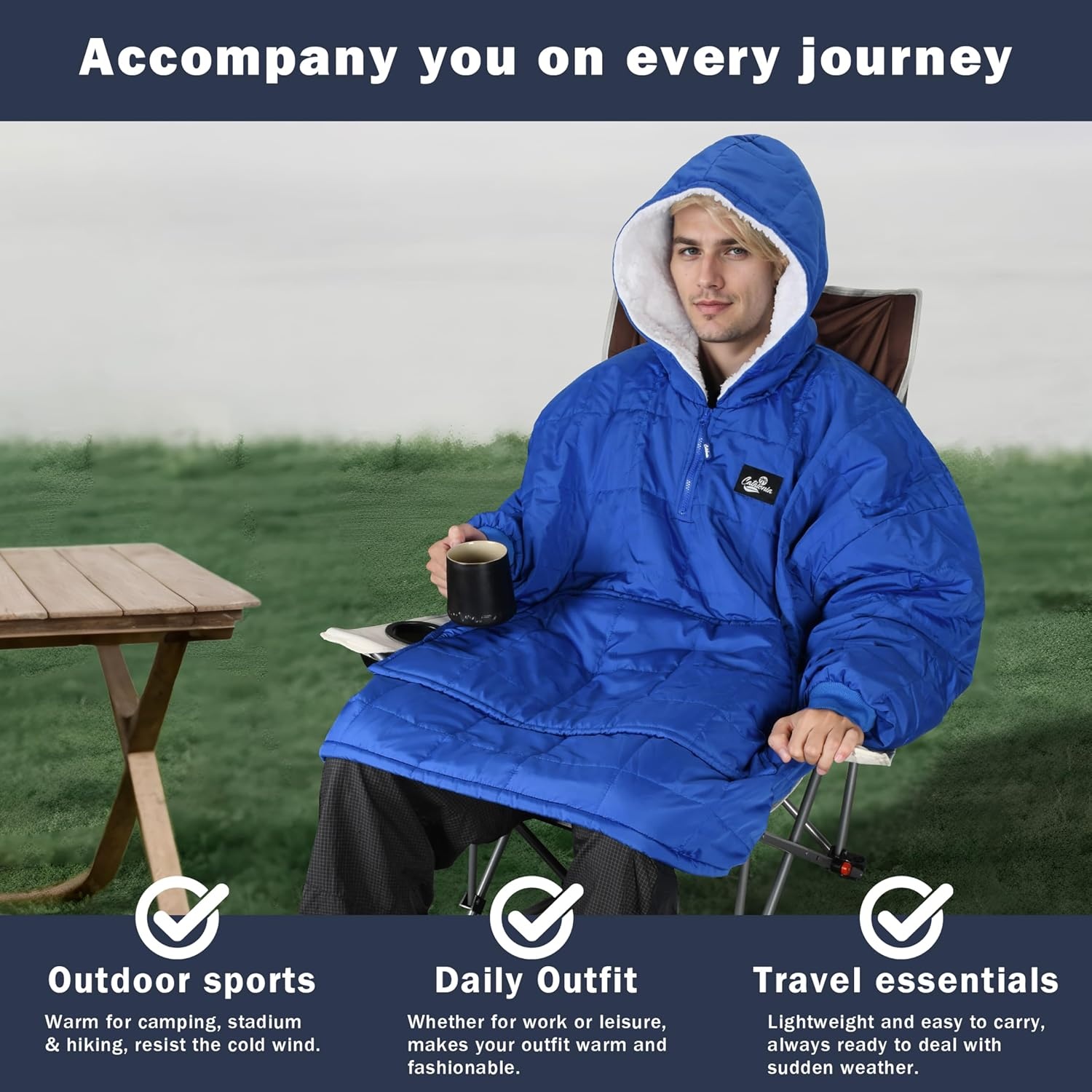 image:imageCatalonia Outdoor Windproof Wearable Blanket amp Parka