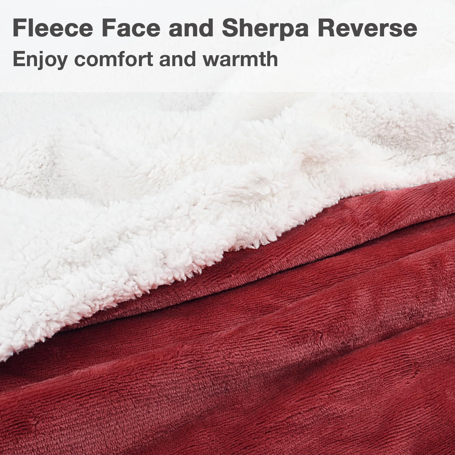 image:imageCatalonia Sherpa Wearable Blanket with Sleeves and Pocket for Adults DualLayer Blanket Wrap for Extra Warmth Reading Watching TV and Relaxing Christmas and Birthday Gift for Women and MenWine