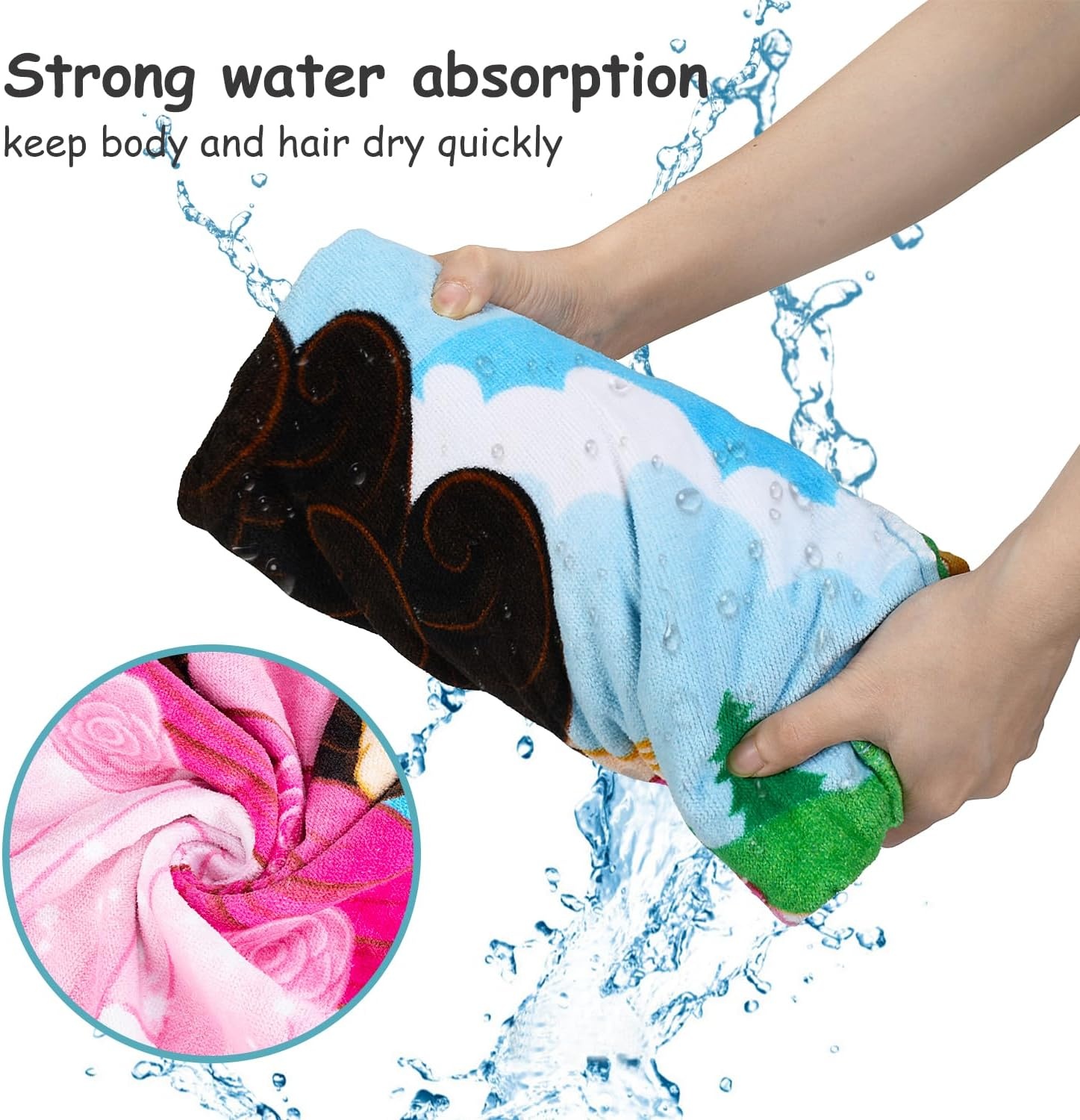 image:imageCatalonia Kids Orange Juice Hooded Poncho Towel 100 Cotton Changing RobePrincess