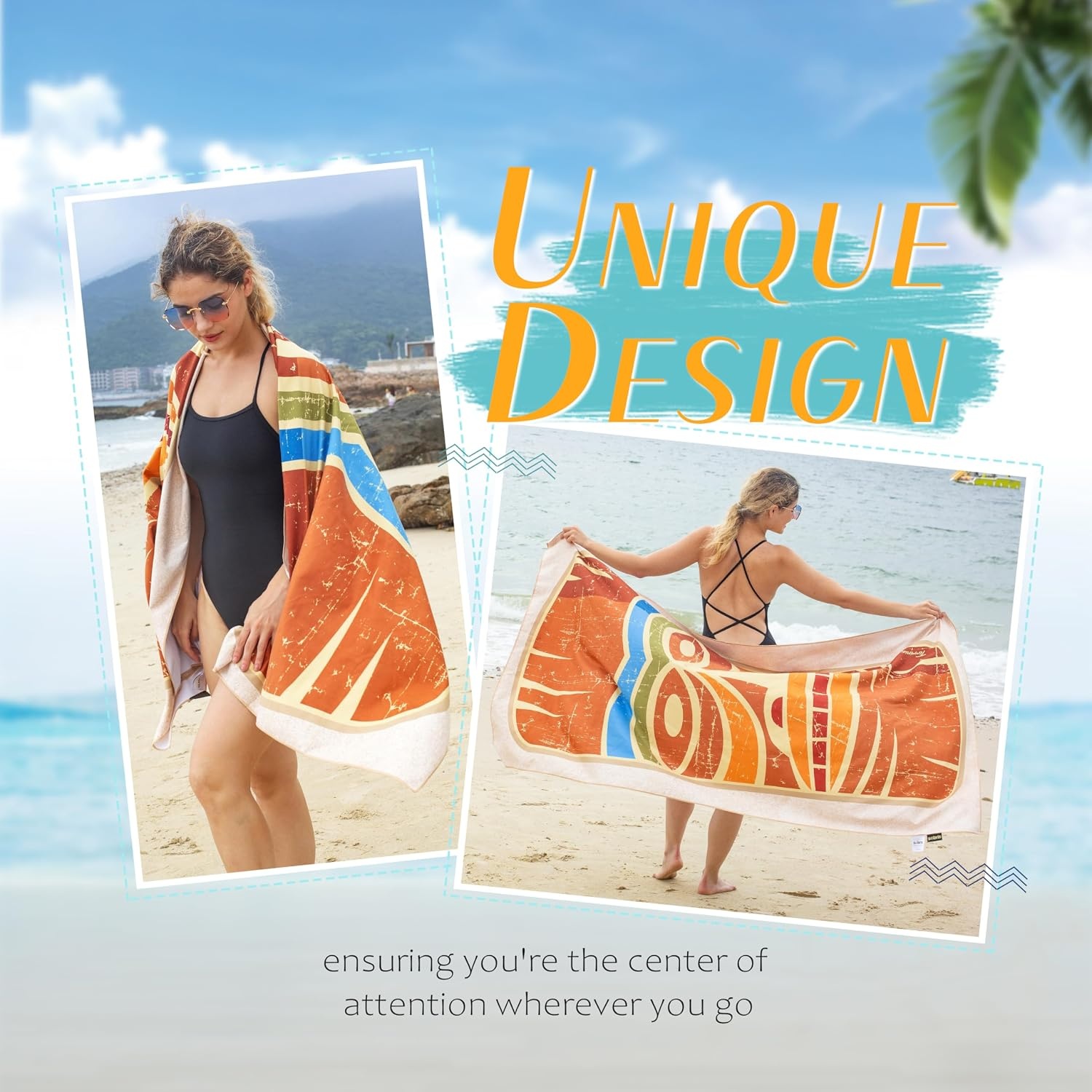 image:imageCatalonia Large Beach Tote Bags with Cooler BagampTiki Beach Towel Oversized