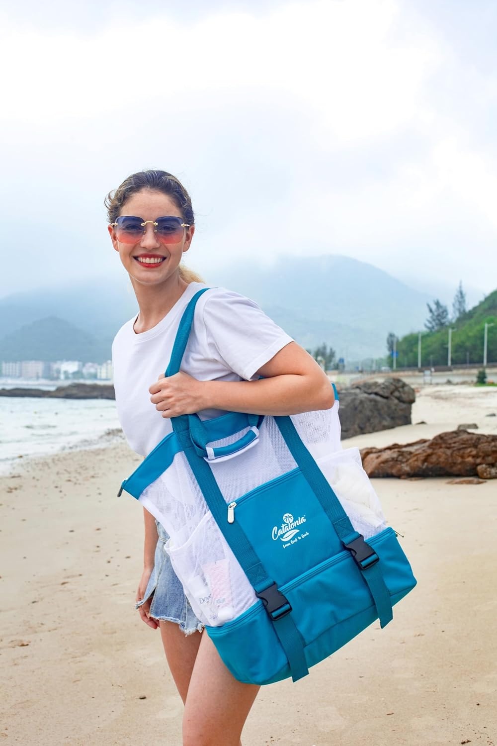 image:imageCatalonia Large Beach Tote Bags with Cooler BagampTiki Beach Towel Oversized