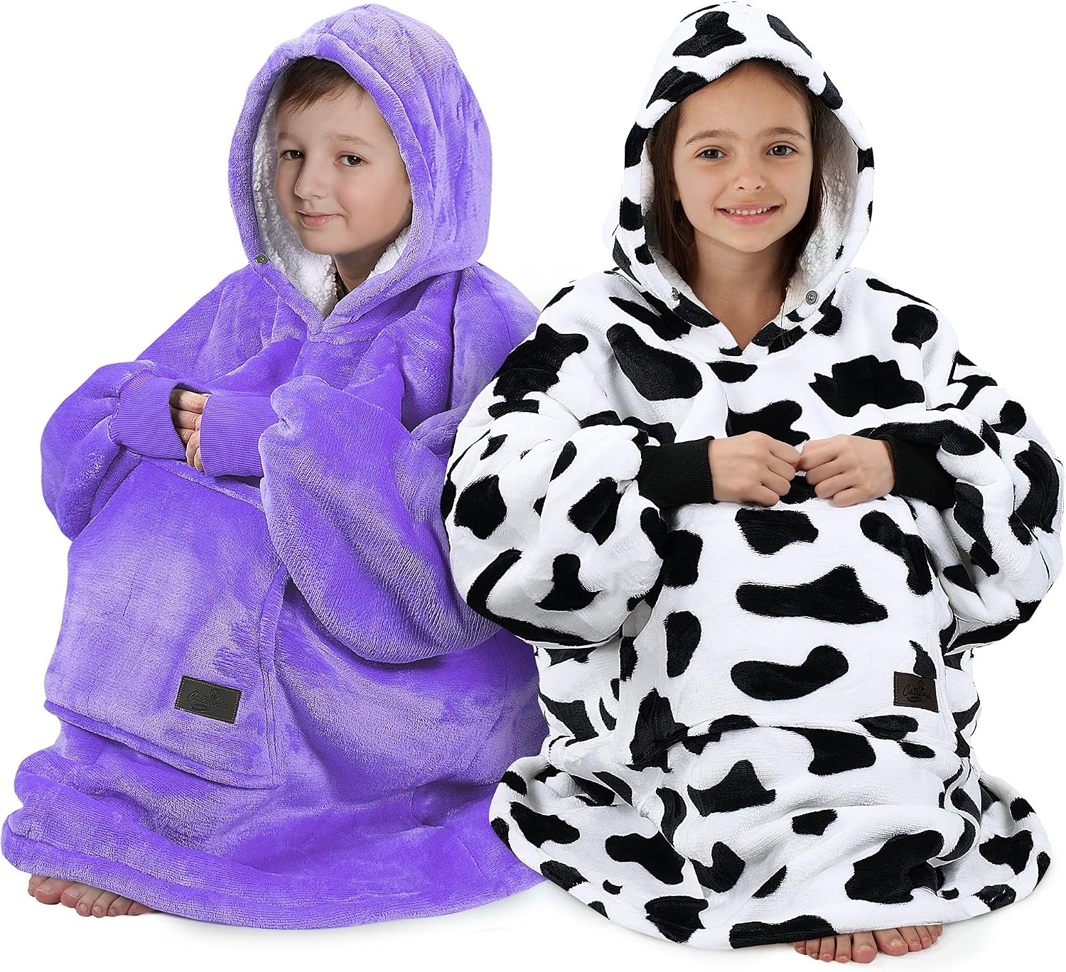 image:imageCatalonia Oversized Wearable Blanket Hoodie Sweatshirt Warm Comfortable Sherpa Fleece Pullover with Large Front Pocket