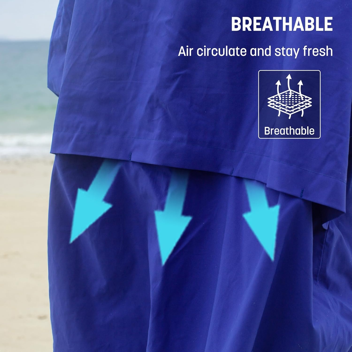 image:imageCatalonia Waterproof Swim Parka for Men Women Sherpa Lined Surf Poncho with Inner Pocket amp Name Tag AreaBlue