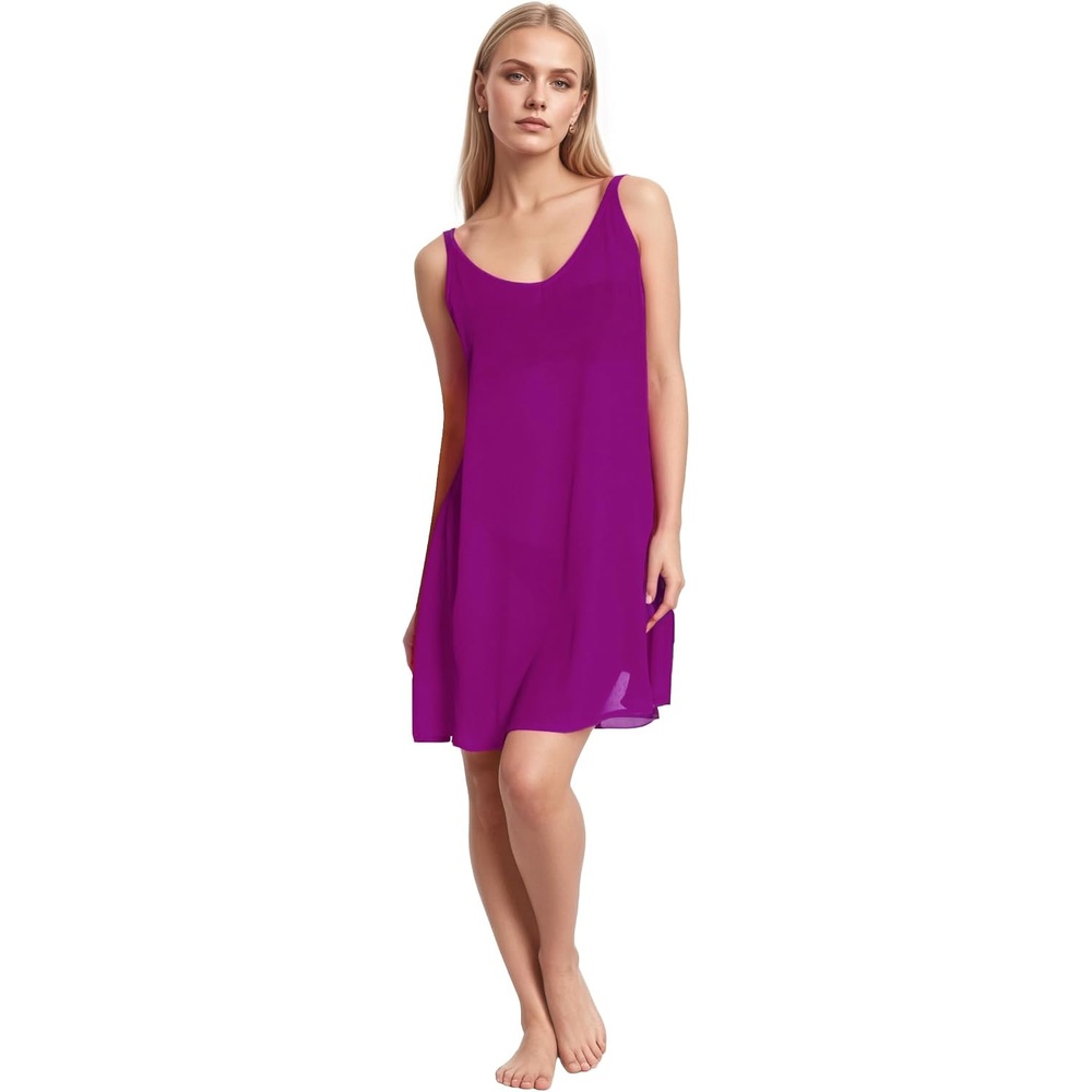 image:imageCatalonia Womens Swim Bathing Suit Cover Up Summer Chiffon Backless Beach Mini SundressPurple