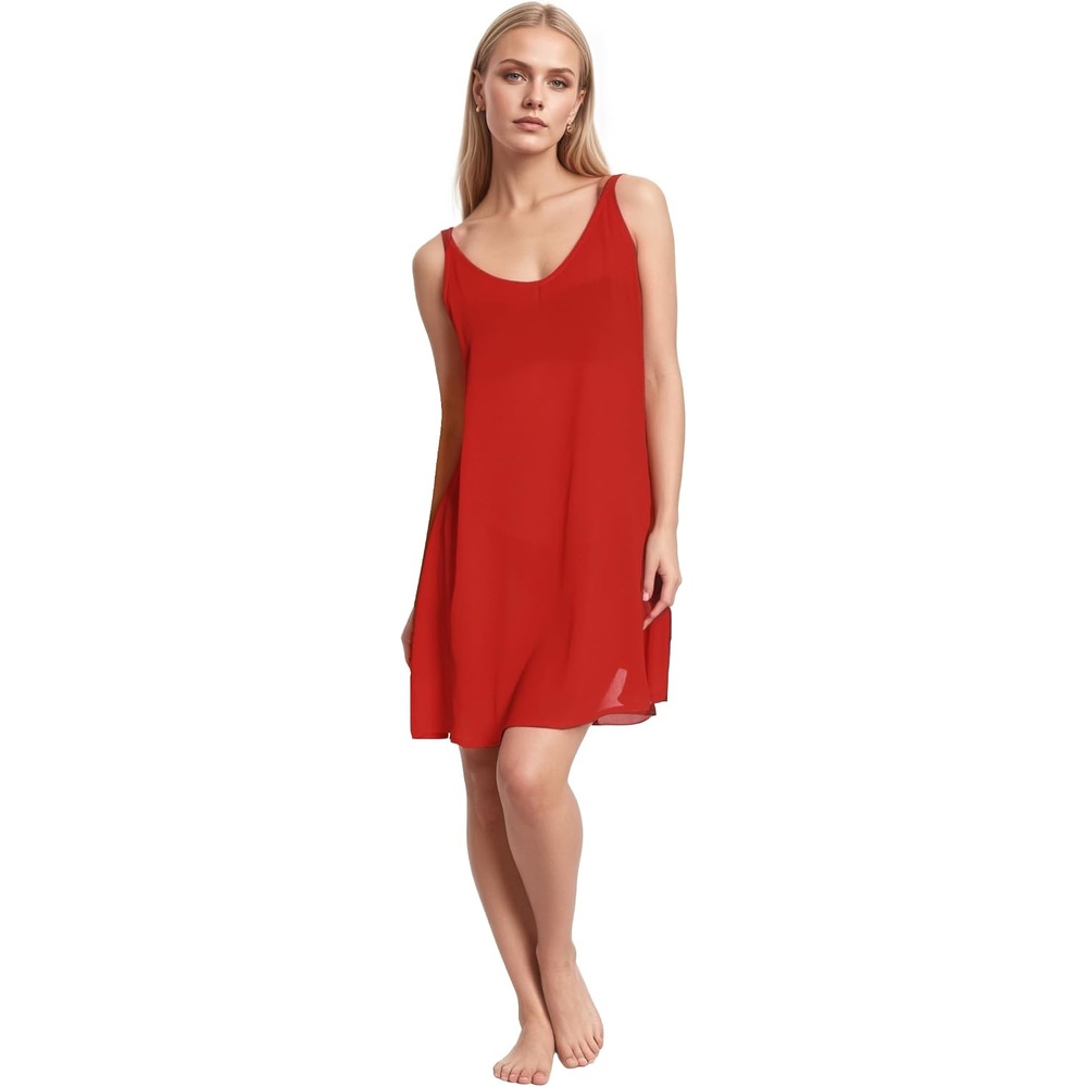 image:imageCatalonia Womens Swim Bathing Suit Cover Up Summer Chiffon Backless Beach Mini SundressRed