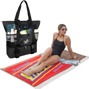 Catalonia Large Beach Tote Bags with Cooler Bag& Beach Towel