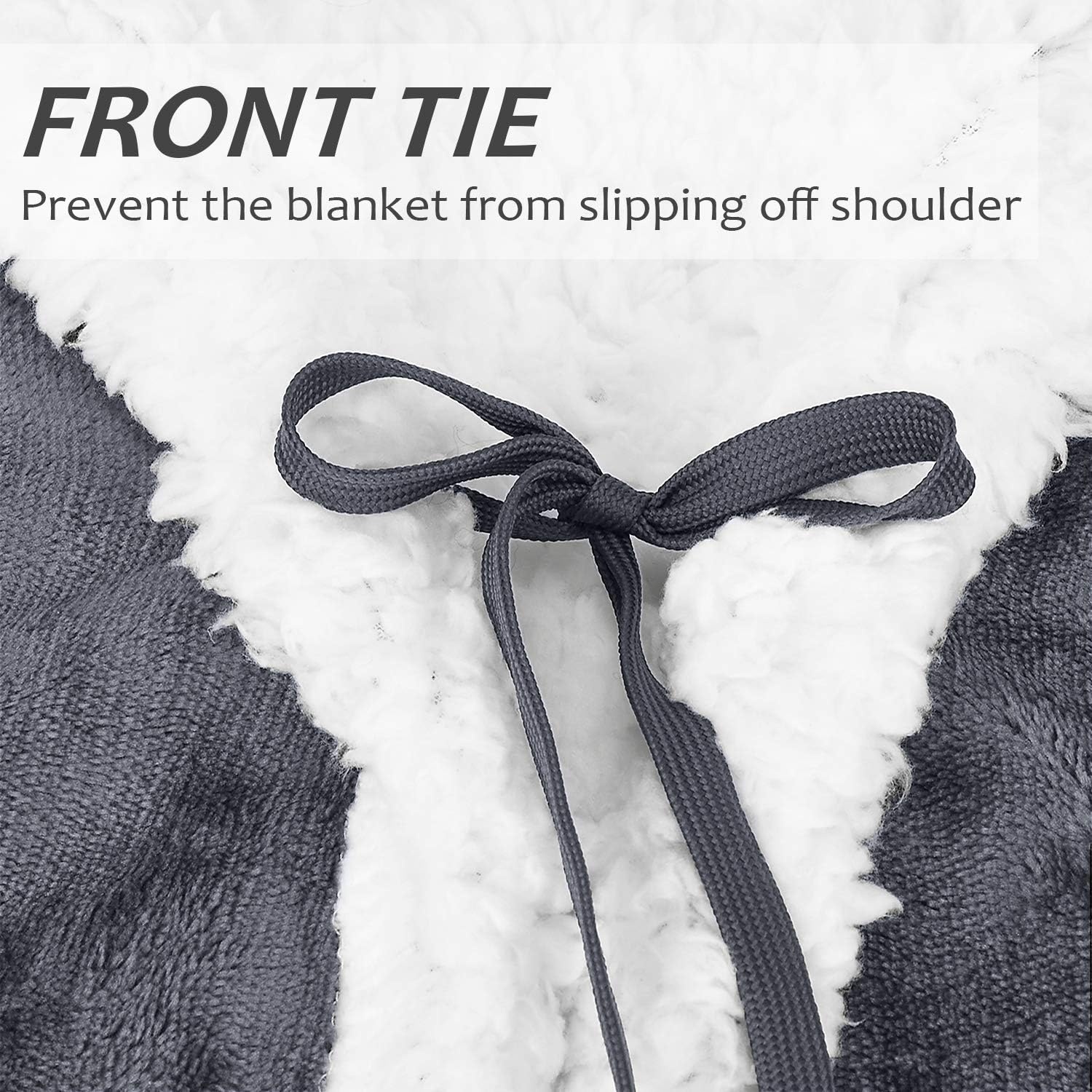 image:imageCatalonia Womens Hooded Blanket Poncho Wearable Blanket with Hand PocketsGrey