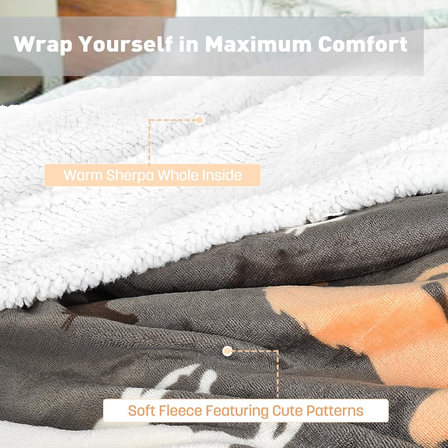 image:imageCatalonia Womens Hooded Blanket Poncho Wearable Blanket with Hand PocketsHorse