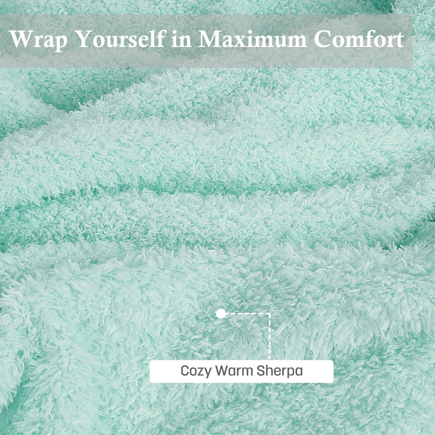 image:imageCatalonia Womens Hooded Blanket Poncho Wearable Blanket with Hand PocketsMint Green