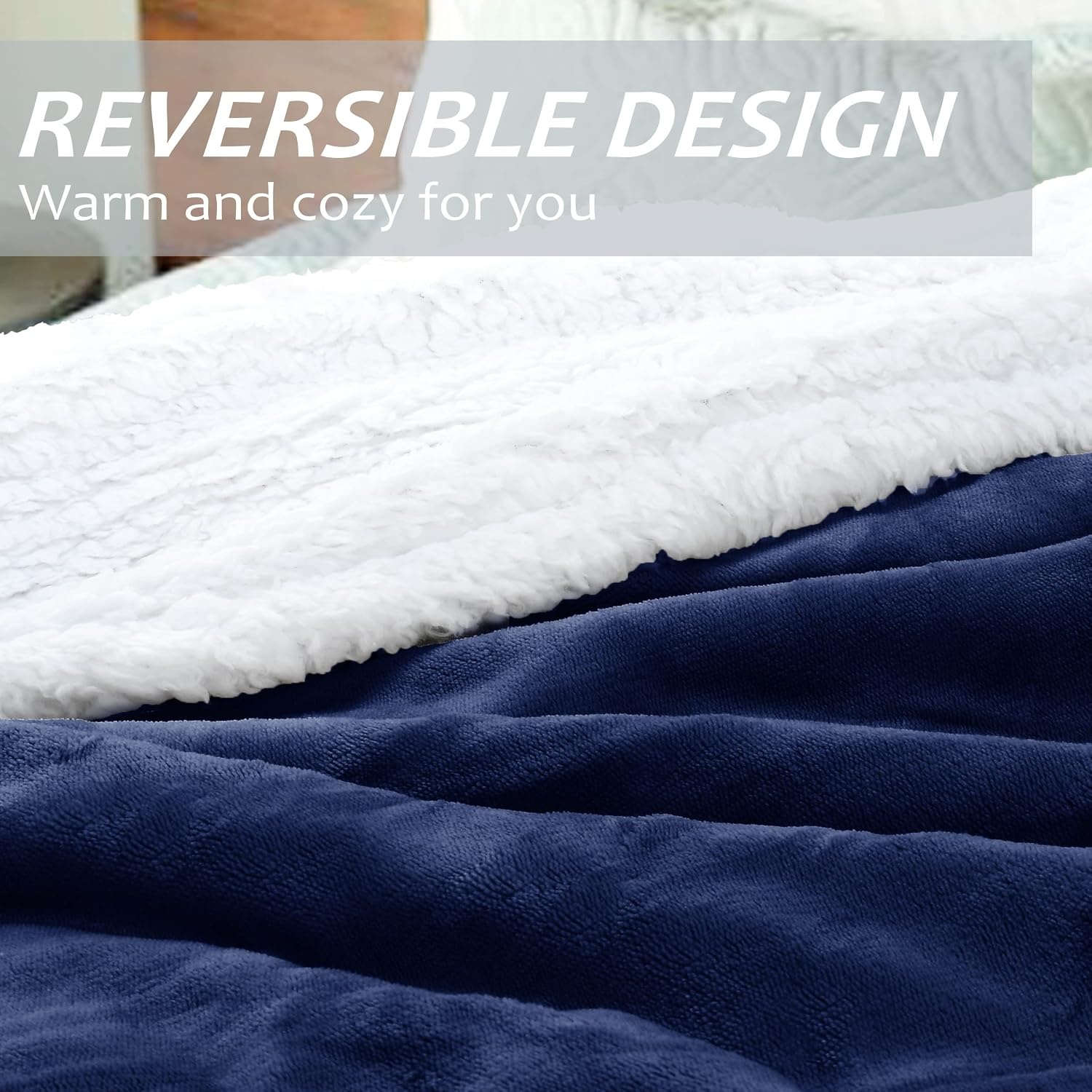 image:imageCatalonia Womens Hooded Blanket Poncho Wearable Blanket with Hand PocketsNavy