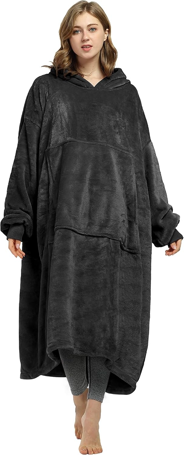image:imageCatalonia Oversized Hoodie Blanket Sweatshirt Extra Long Comfortable Sherpa Lounging Pullover