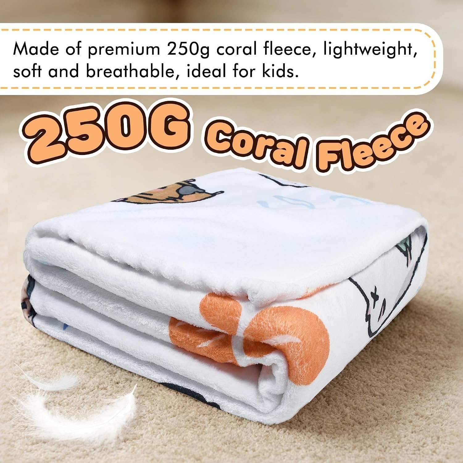 image:imageCatalonia Cute Hamster Throw Blanket for Kids Soft Flannel Fleece Blanket for Couch Bed Lightweight Cozy Throw for Boys amp Girls Machine Washable Cartoon Blanket 40x50Hamster