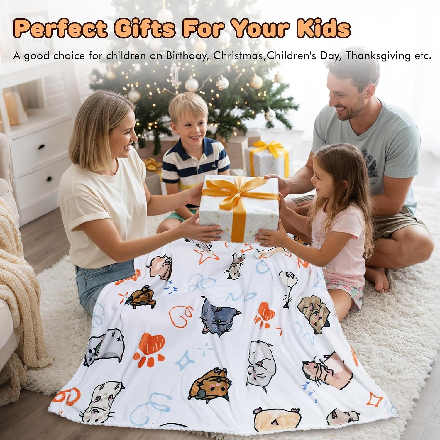image:imageCatalonia Cute Hamster Throw Blanket for Kids Soft Flannel Fleece Blanket for Couch Bed Lightweight Cozy Throw for Boys amp Girls Machine Washable Cartoon Blanket 40x50Hamster