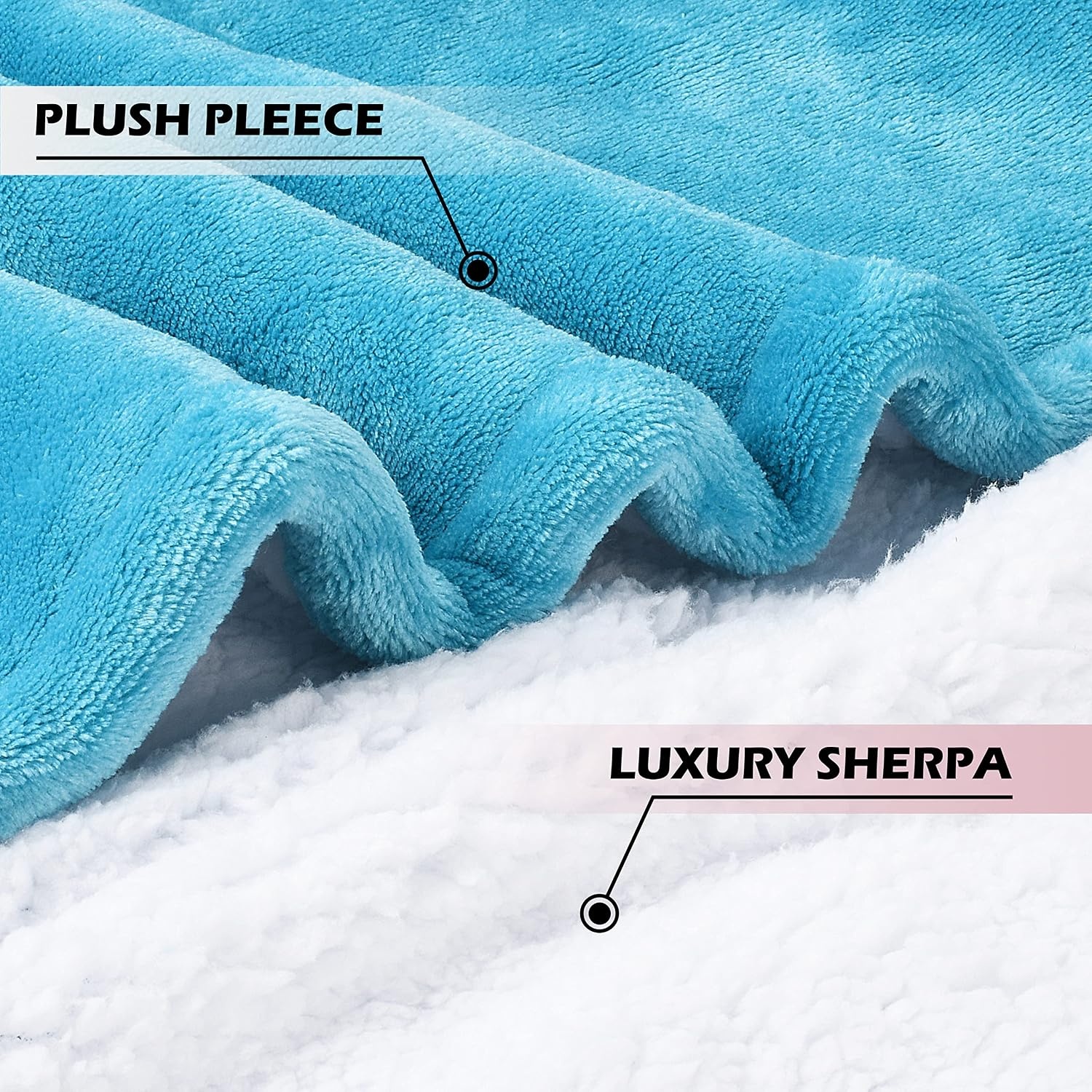 image:imageCatalonia Zip Up Wearable Blanket Hoodie Oversized Sherpa SweatshirtBlue