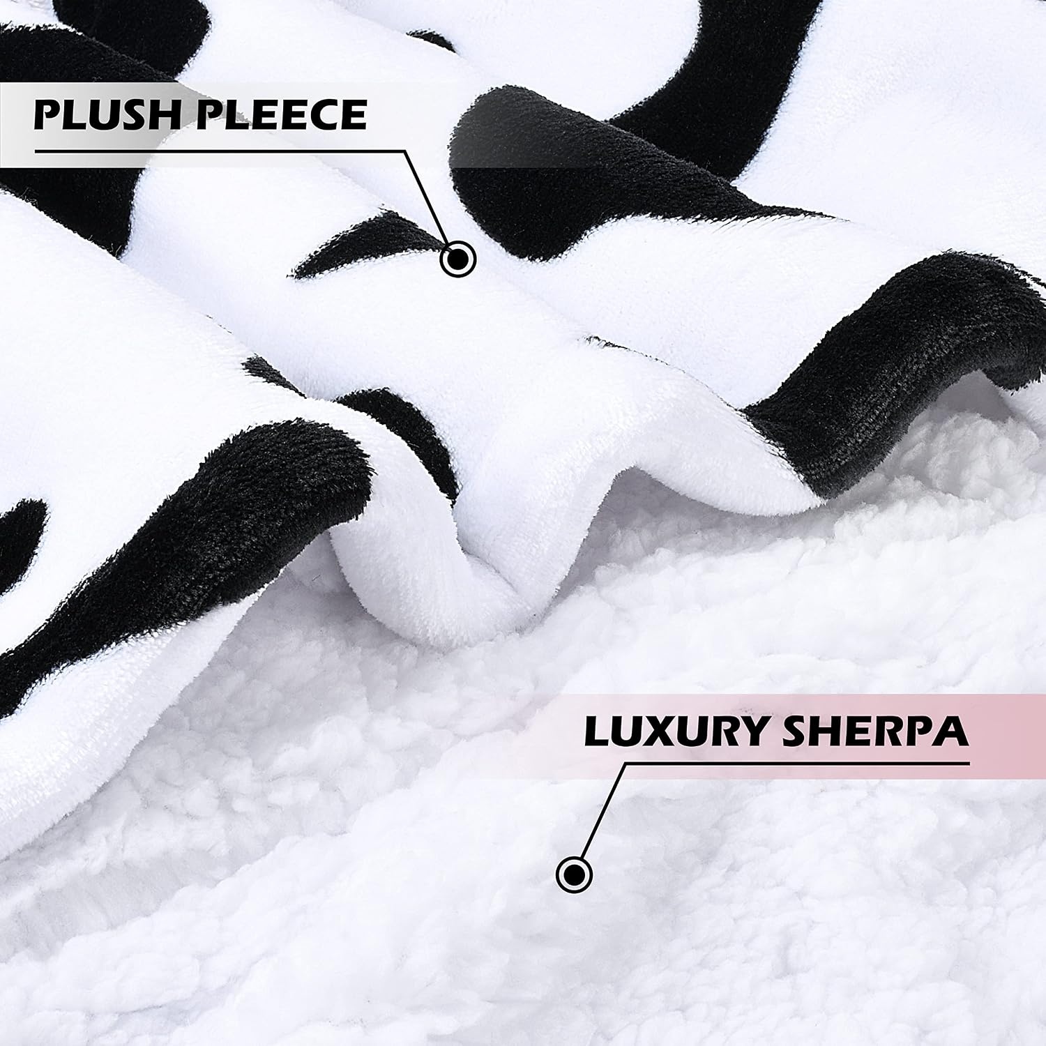 image:imageCatalonia Zip Up Wearable Blanket Hoodie Oversized Sherpa SweatshirtDalmatian