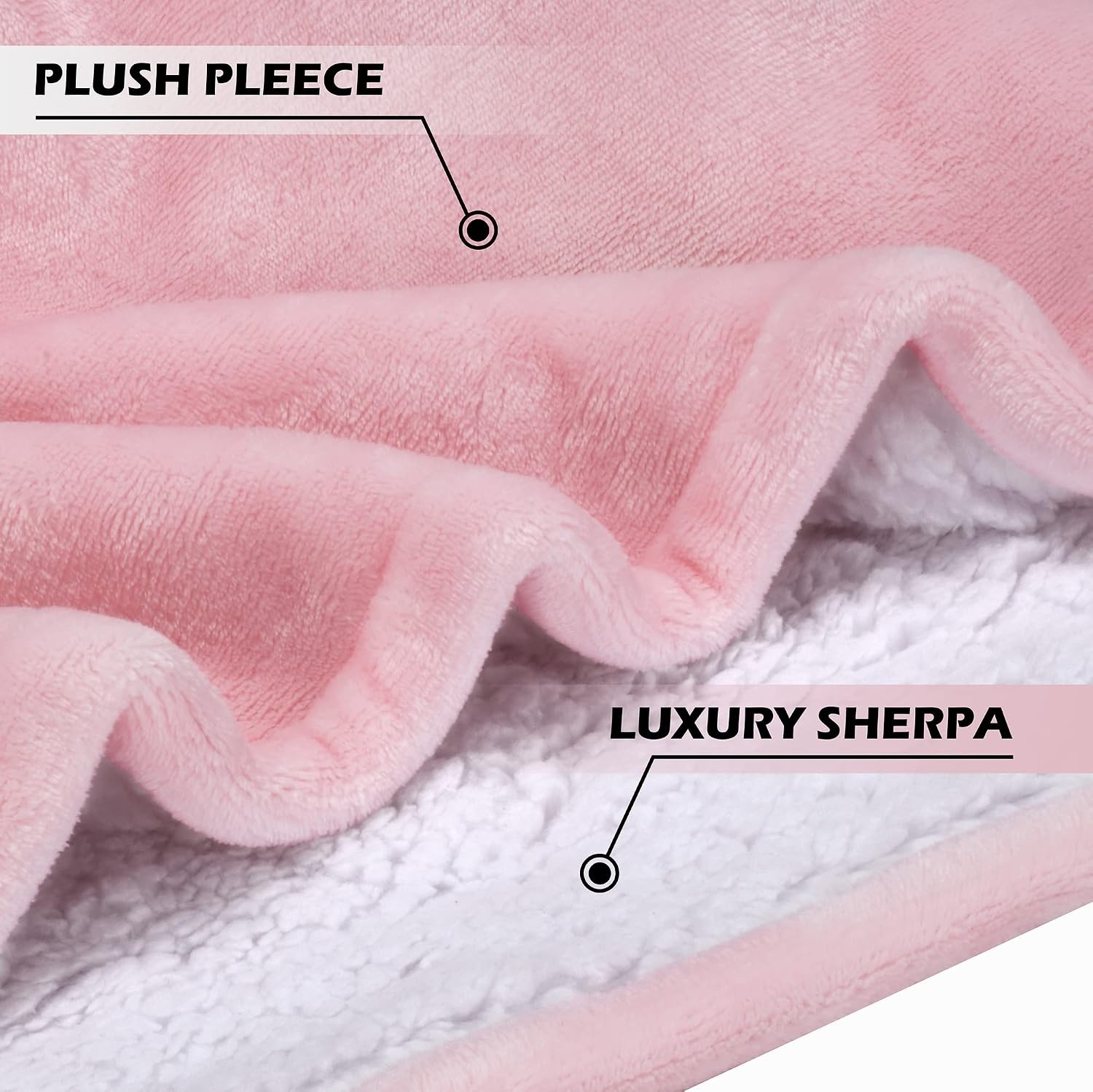 image:imageCatalonia Zip Up Wearable Blanket Hoodie Oversized Sherpa SweatshirtPink
