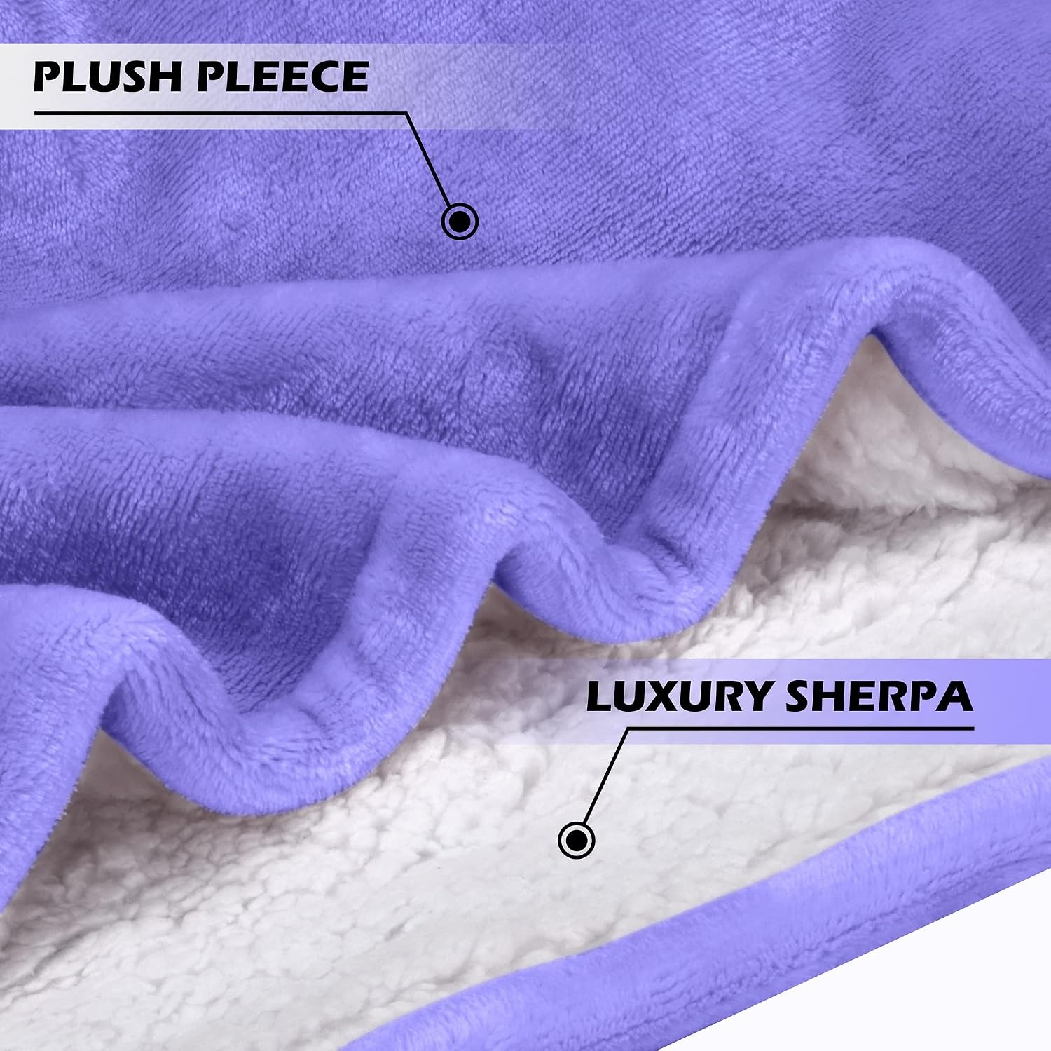 image:imageCatalonia Zip Up Wearable Blanket Hoodie Oversized Sherpa SweatshirtPurple