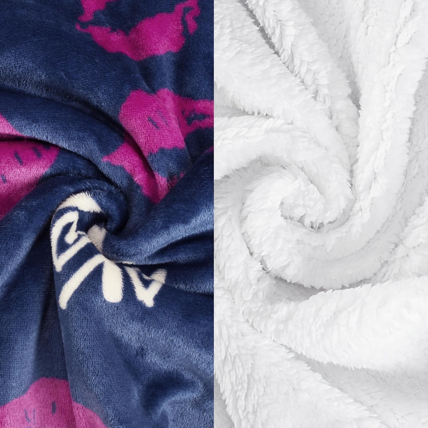 image:imageCatalonia Cat Print Sherpa Fleece Throw Blanket Soft Mink Plush Couch Blanket Fuzzy Fluffy Comfy Warm Throws Gift for Her Cat Gifts for Women 50x60 inchesKiss Blue